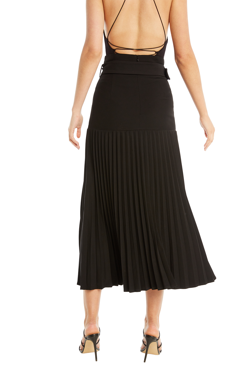 Buckle Pleated Skirt Ladies Clothing & Skirts Bardot