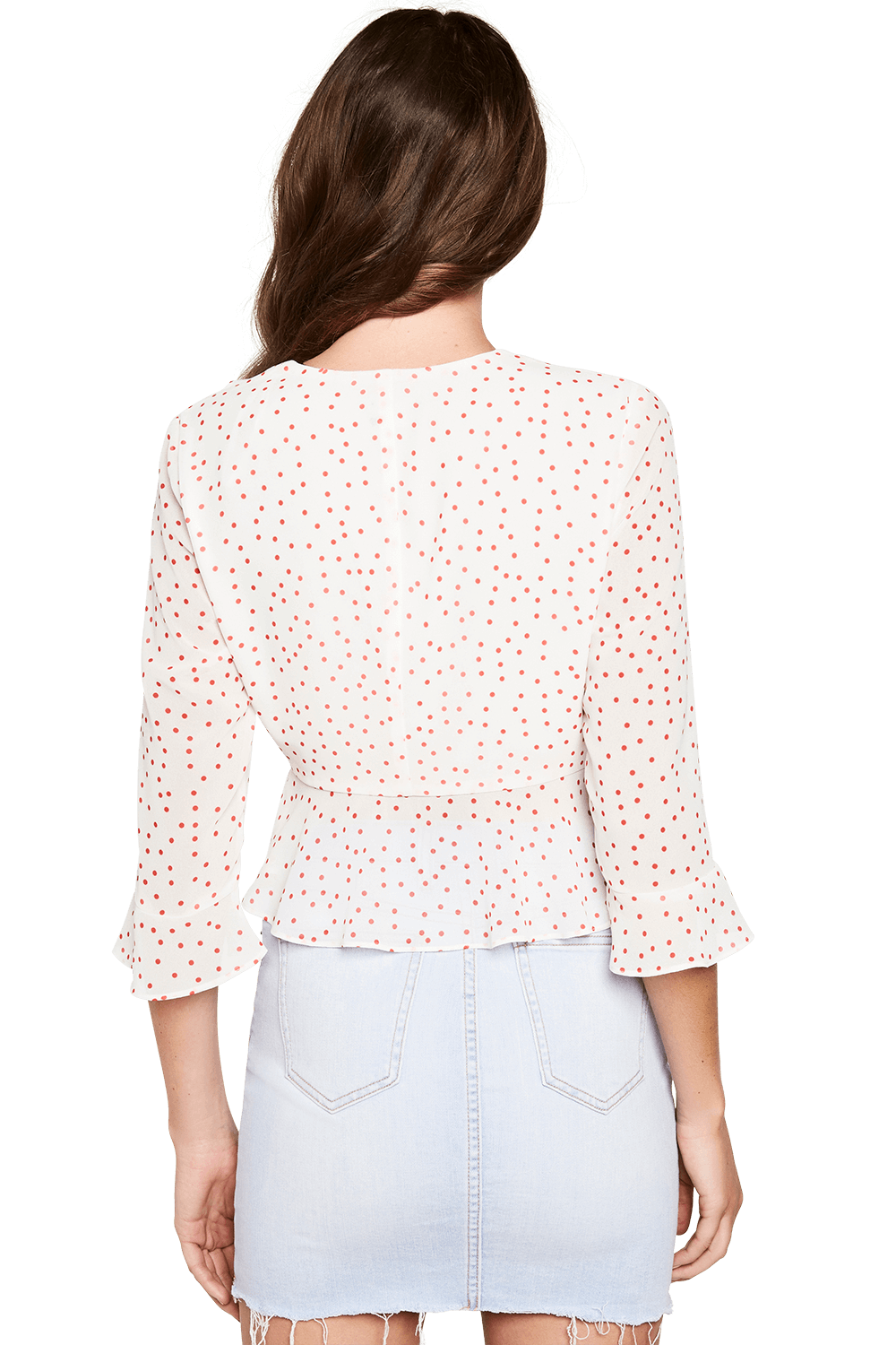 white spotty top