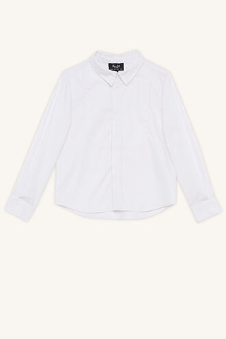 BIB BUTTON UP SHIRT in colour BRIGHT WHITE