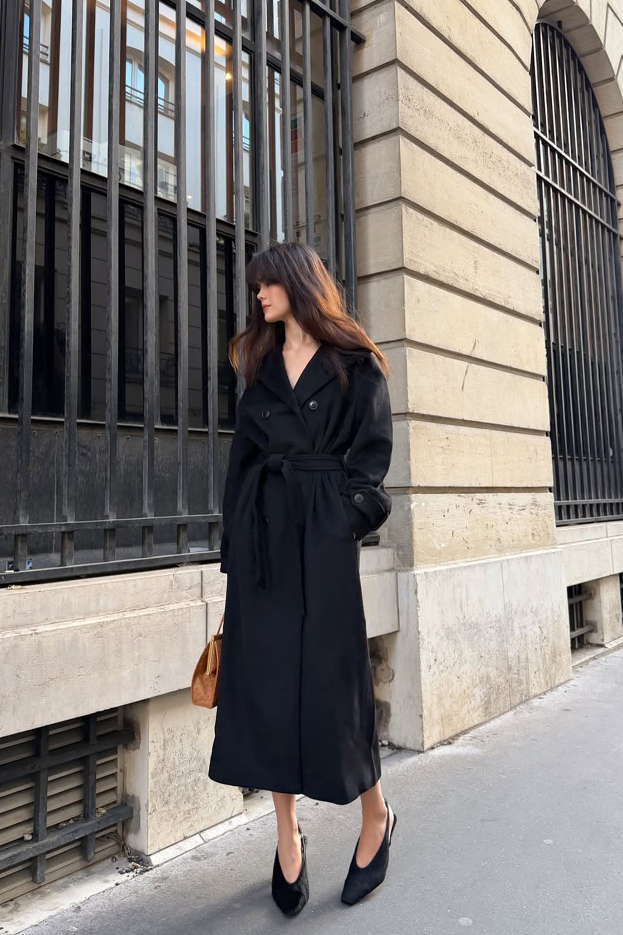 Enzo Oversized Coat In Black | Bardot