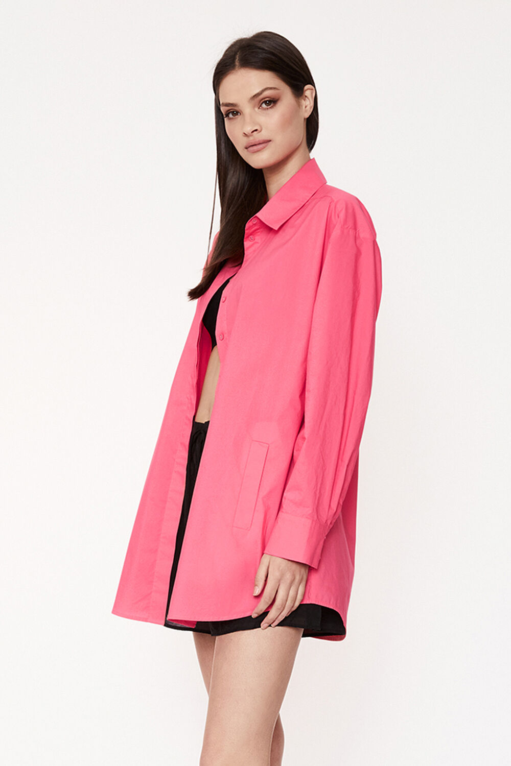 ALYSSA BOYFRIEND SHIRT in colour CHALK PINK