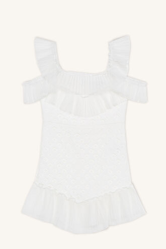SOPHIE LACE DRESS in colour CLOUD DANCER