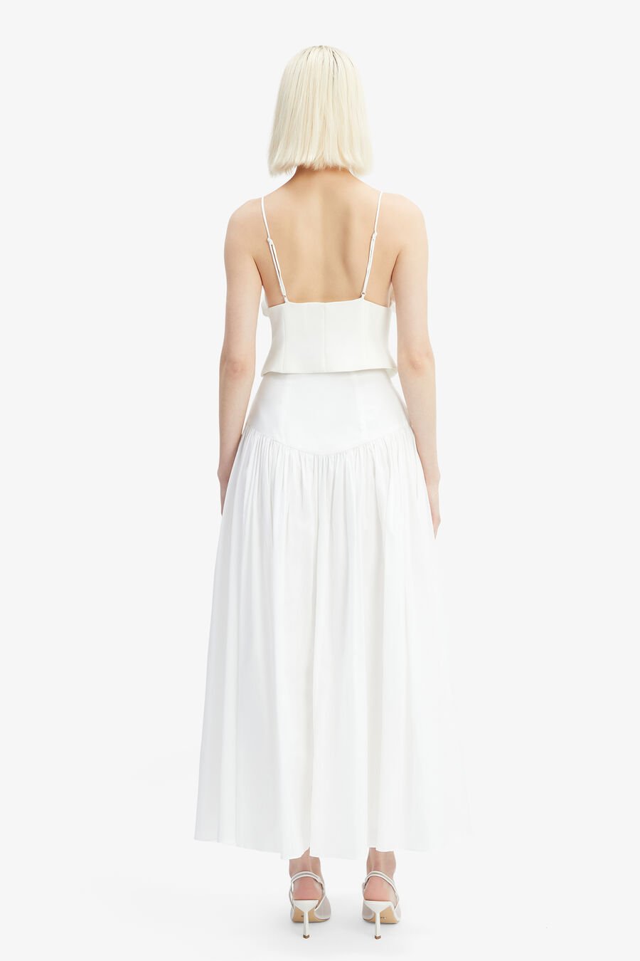 AMORETTE COTTON MAXI SKIRT in colour ORCHIDWHT