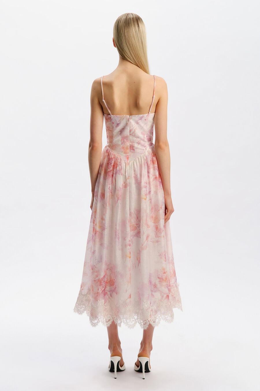 Ashta Lace Detail Midi Dress