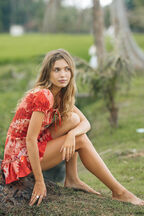 GWEN MINI DRESS in colour MINERAL RED