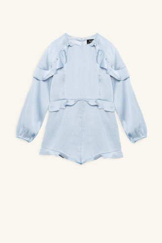 GIA RUFFLE PLAYSUIT in colour SKYWAY