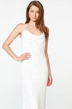 TEMPEST SLIP DRESS in colour CLOUD DANCER