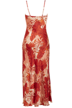 TROPICAL SLIP DRESS in colour MINERAL RED