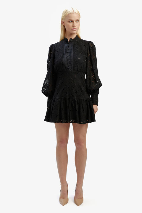 REMY LACE DRESS in colour CAVIAR