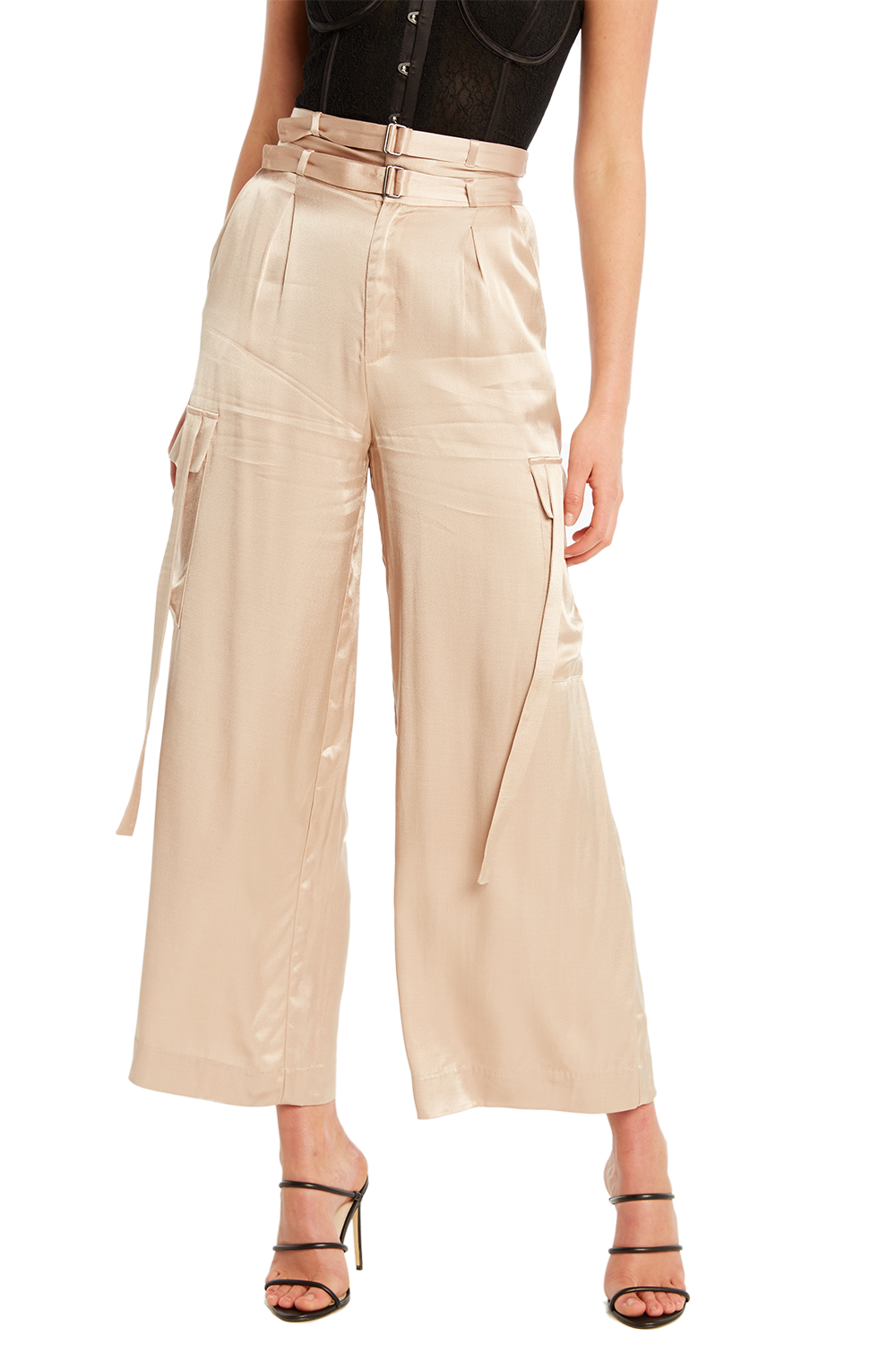 satin cargo pants