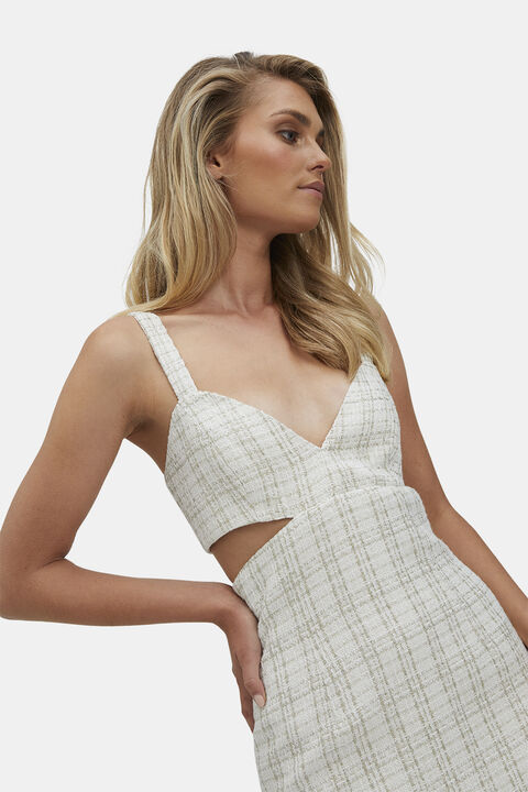 RAMONE MINI BOUCLE DRESS in colour CAVIAR
