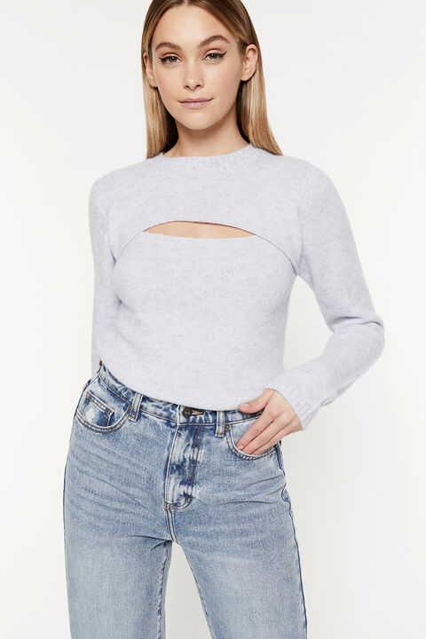EVIE KNIT TOP in colour MOONLIGHT BLUE