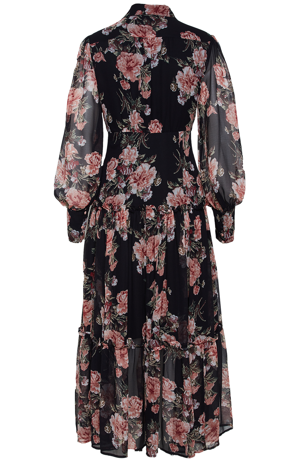 NAVY FLORAL DRESS in colour ESTATE BLUE