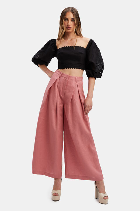 MARA CROP TOP in colour CAVIAR