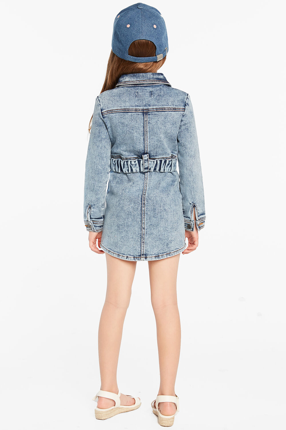 LIZA DENIM SHIRT DRESS in colour BRIGHT WHITE