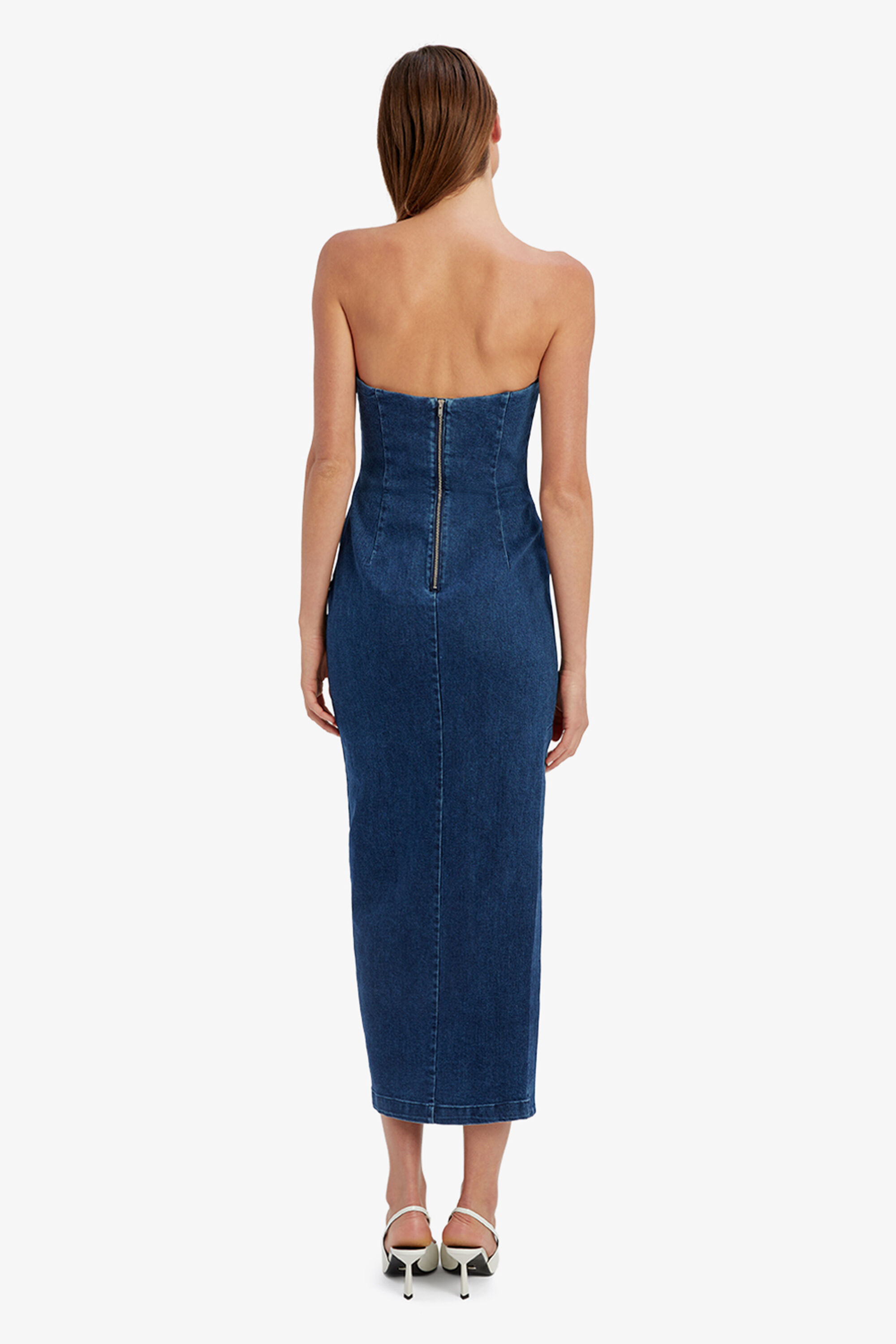 white christmas dresses Stella Midi Denim Dress – Happily Style•ish