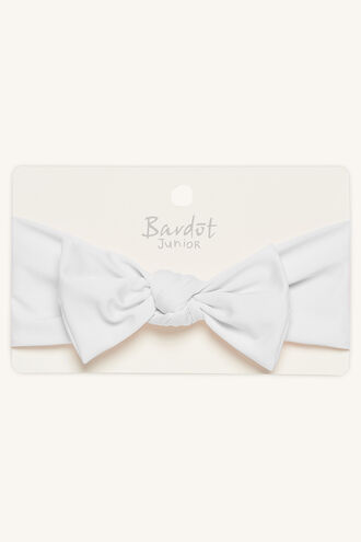BABY STRETCH HEADBAND in colour WHITE ALYSSUM