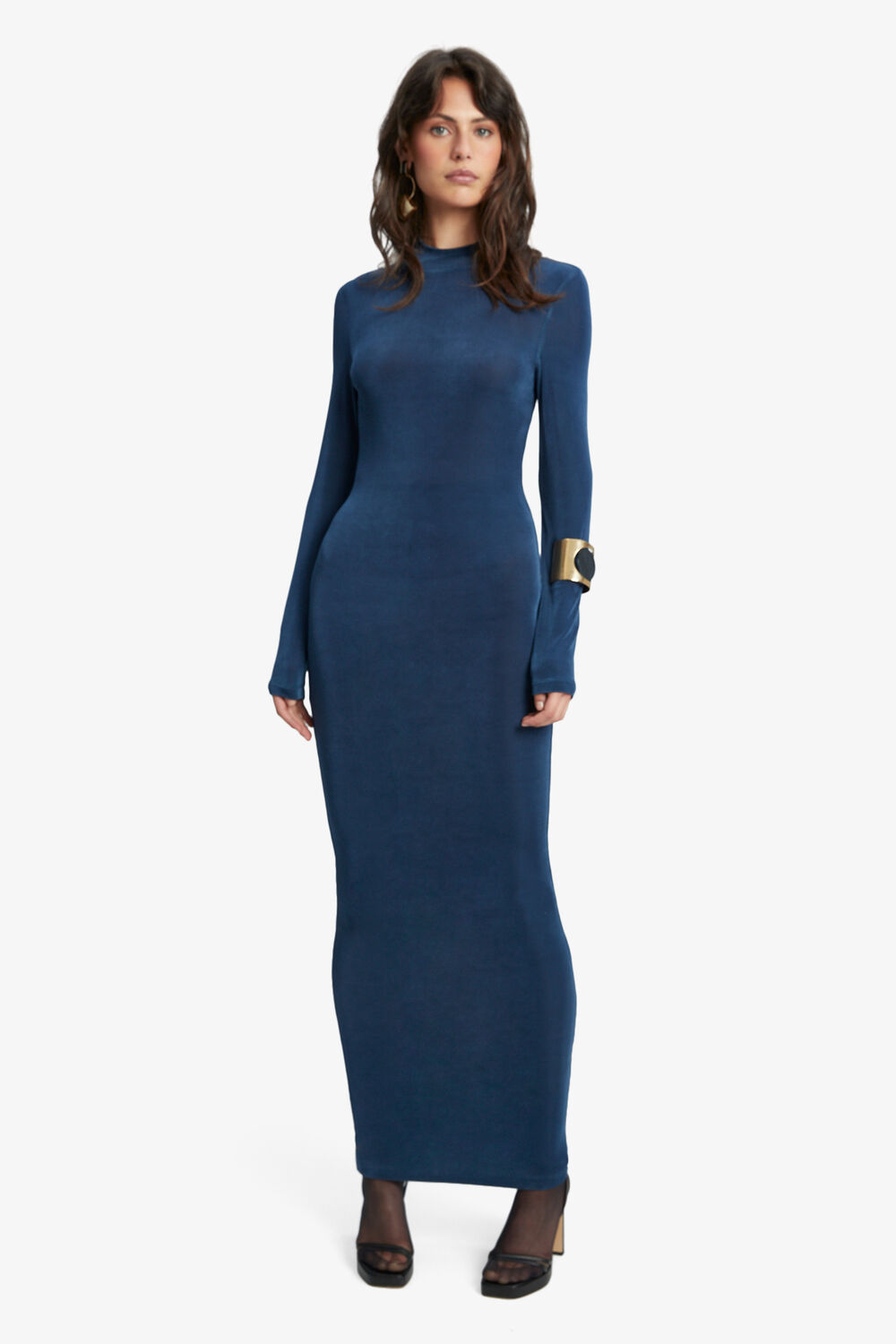 ARLO SLINKY KNIT DRESS in colour BAYBERRY