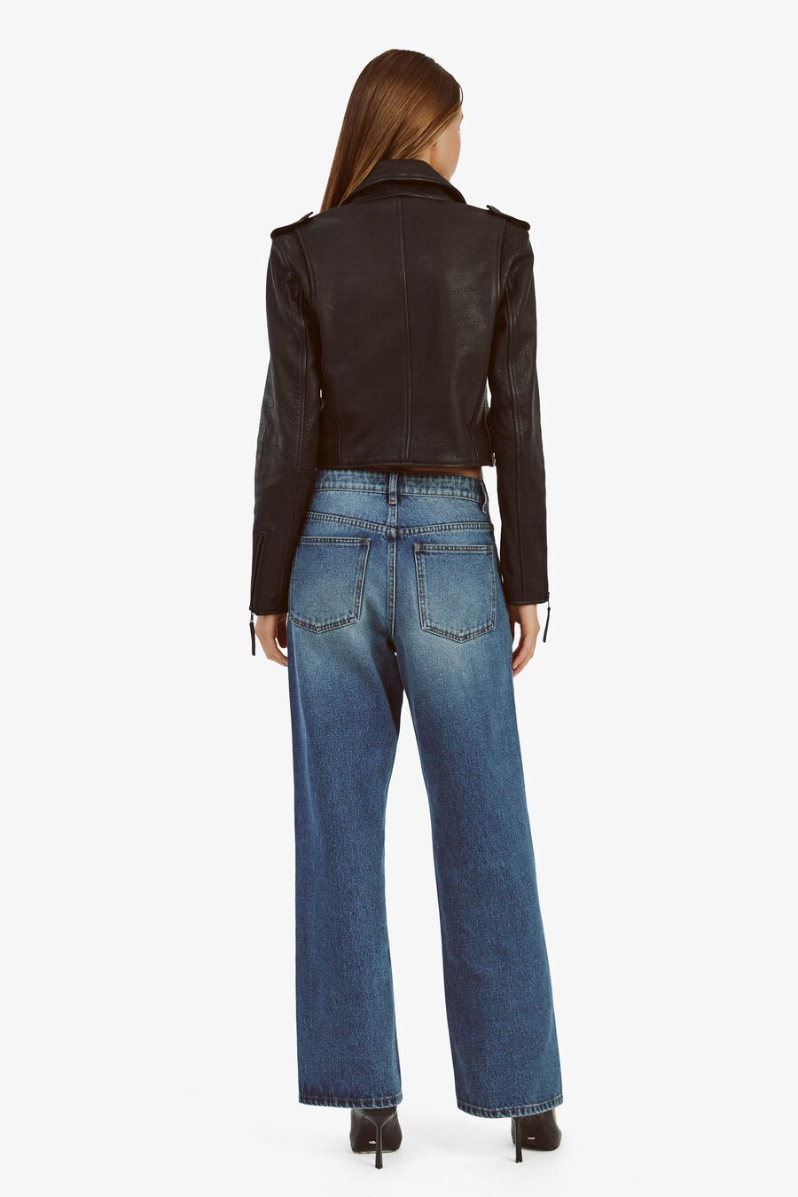 Fitted Leather Biker Jacket