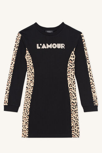LAMOUR SWEATER DRESS in colour JET BLACK