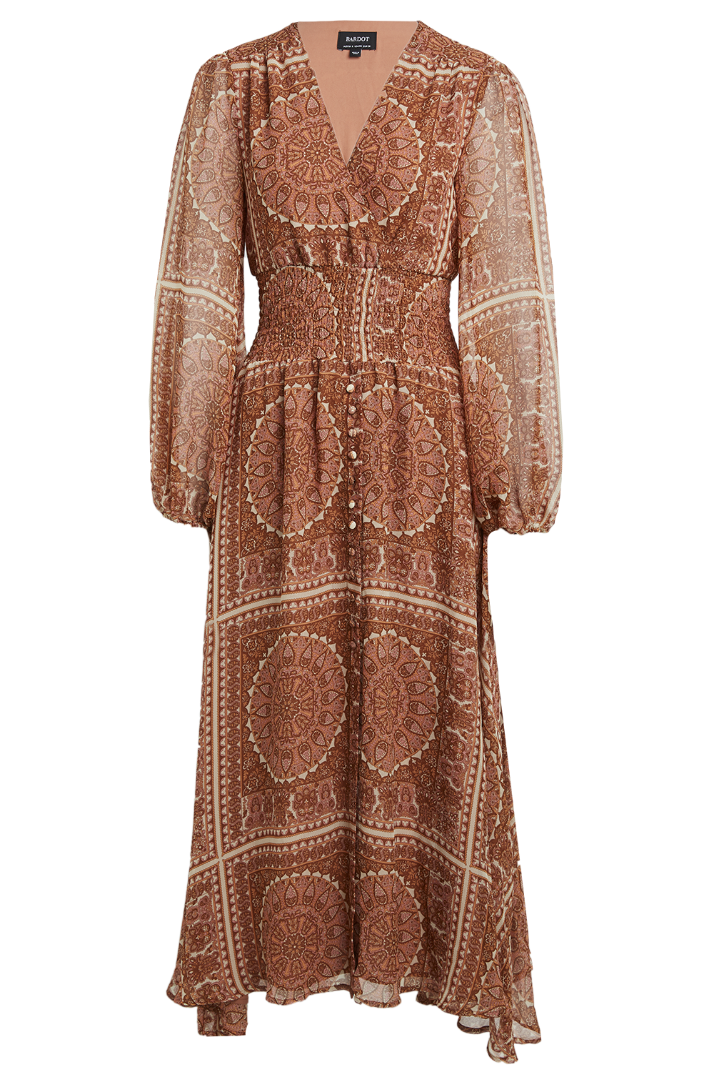 bardot maxi dress long sleeve