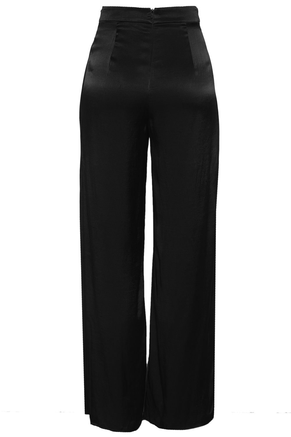 Satin black pants clearance