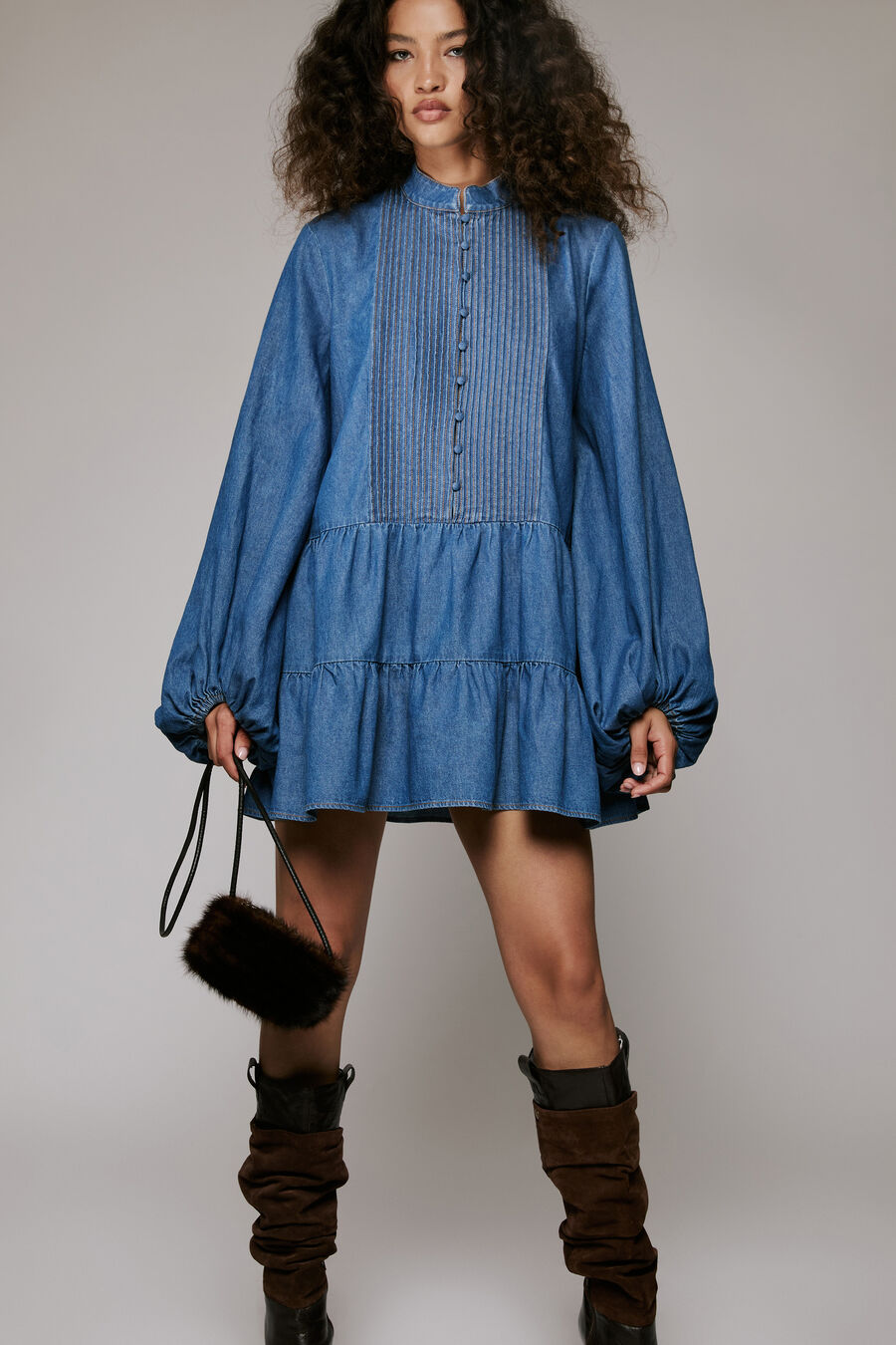 Antonia Chambray Mini Dress