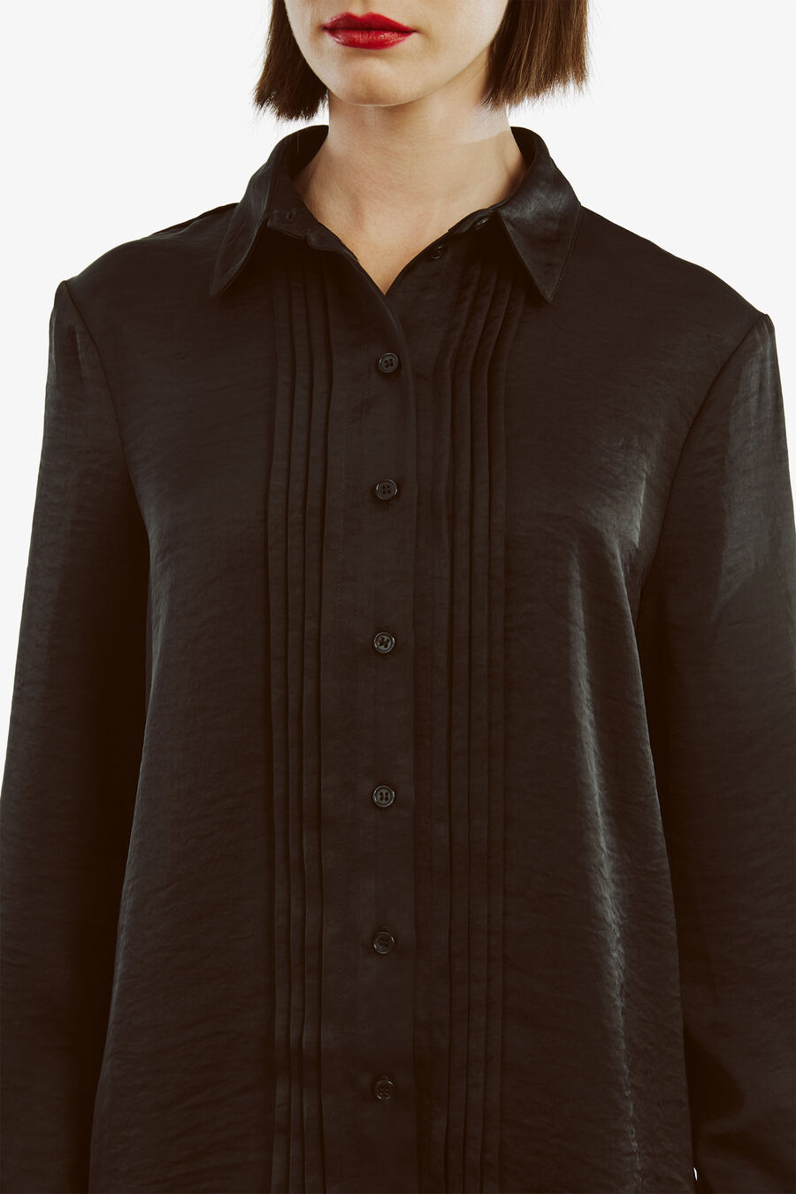 Dinah Pintuck Satin Shirt