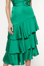 LENNIE MIDI DRESS in colour CLASSIC GREEN