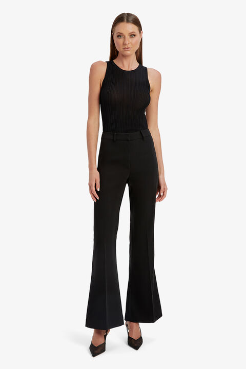 HALIFAX SLIM FLARE PANT in colour CAVIAR