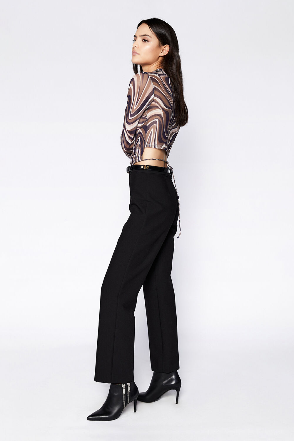 AUSTYN PANT IN BLACK in colour CAVIAR
