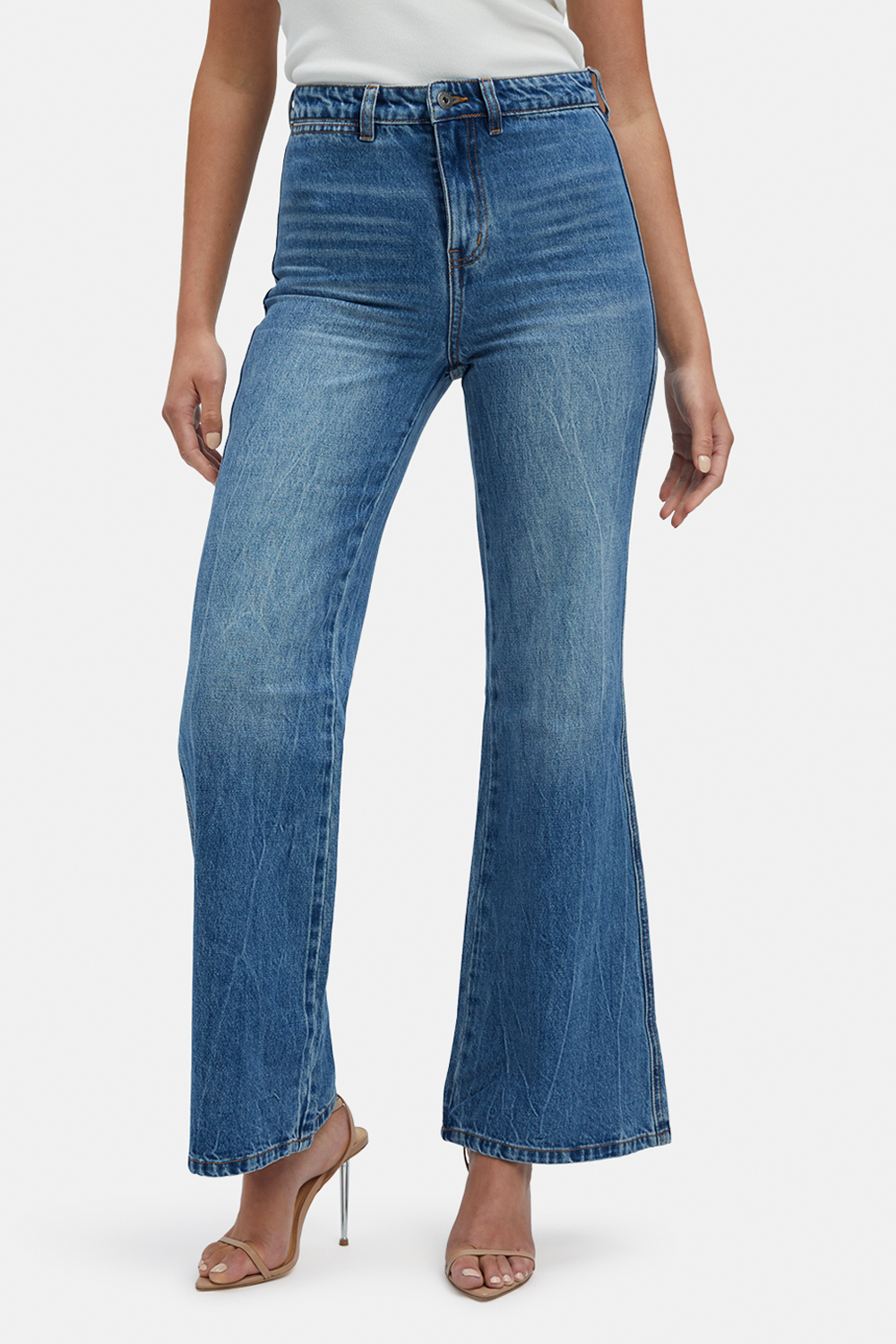 Vintage high waisted flare jeans hot sale
