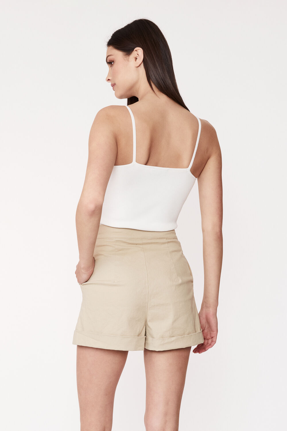 KNITTED CAMI in colour BRIGHT WHITE