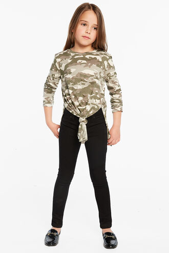 CAMO L/S TYLA TEE in colour BURNT OLIVE