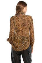 ZEBRA TIE TOP in colour TAPIOCA