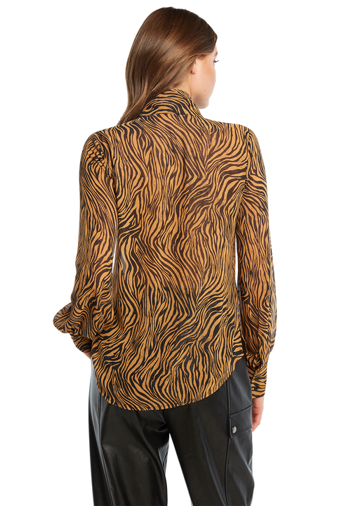 ZEBRA TIE TOP in colour TAPIOCA