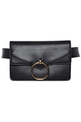 STRUCTURED BELT BAG in colour METEORITE