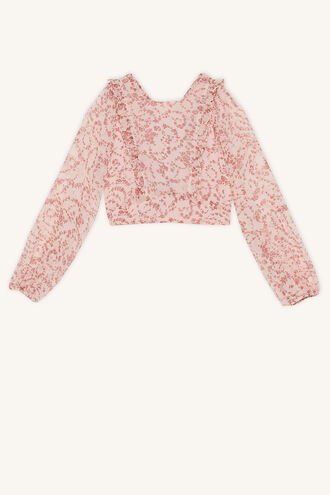 ALICE RUFFLE TOP in colour POTPOURRI