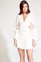 ZIGGY MINI DRESS in colour CLOUD DANCER