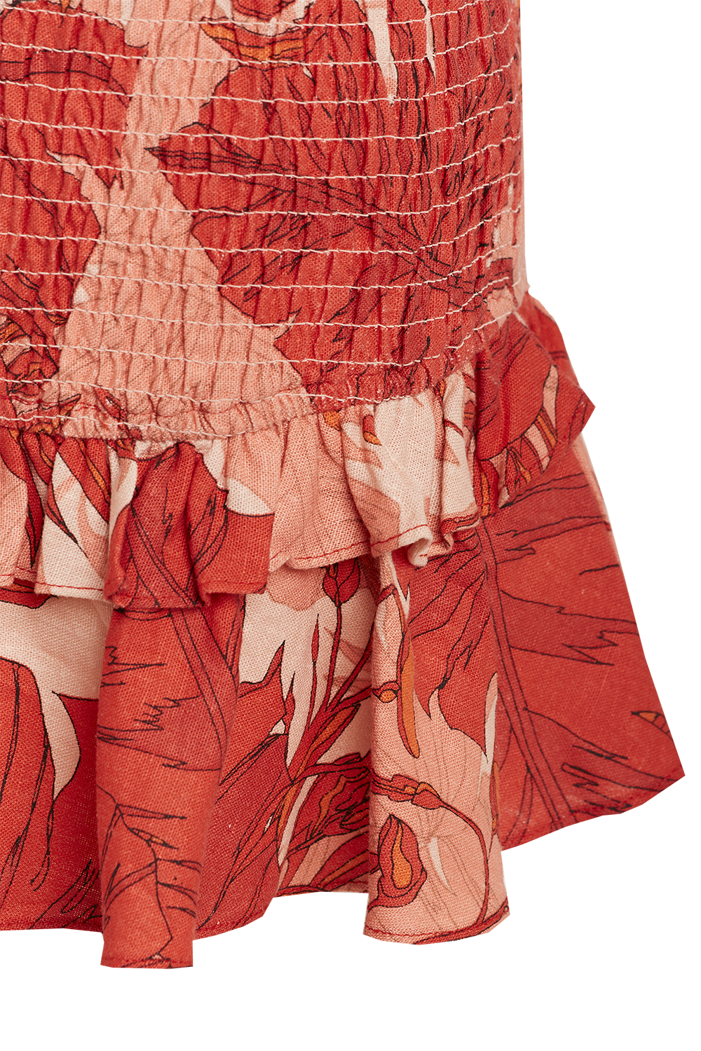 GWEN MINI DRESS in colour MINERAL RED