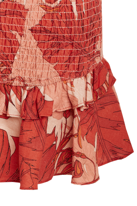 GWEN MINI DRESS in colour MINERAL RED