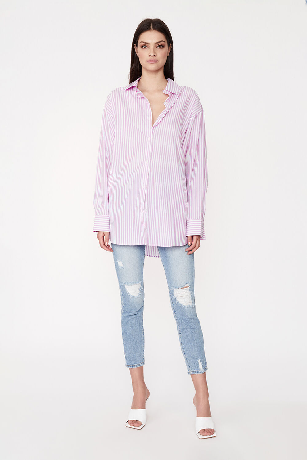 lilac oversized shirt