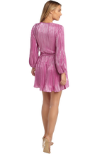BELLISSA PLEAT DRESS in colour PURPLE ORCHID