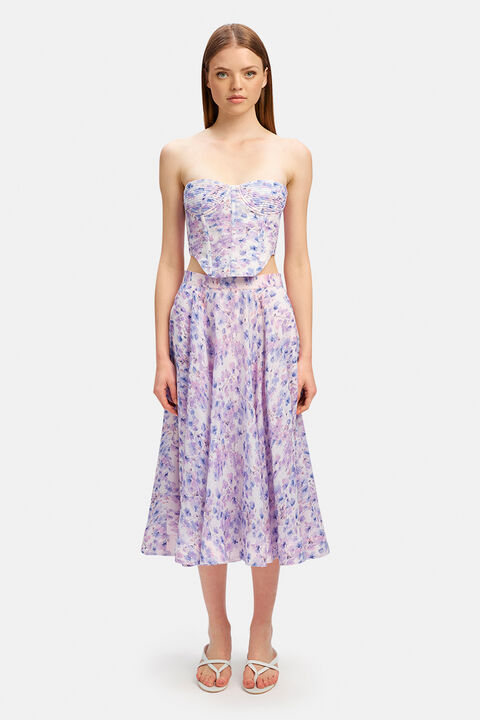 MIRABELLE MIDI SKIRT in colour METEORITE