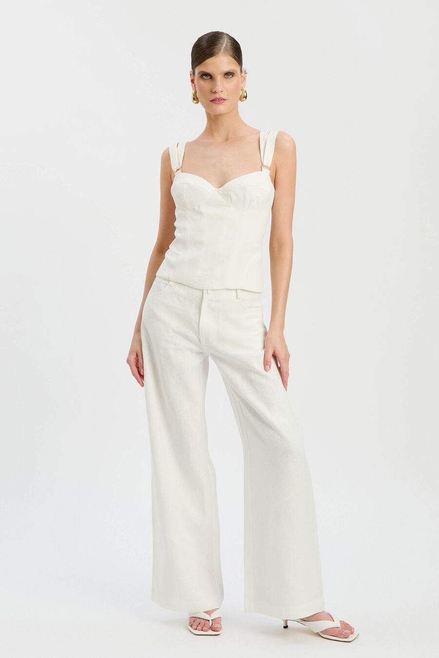 Serafina Linen Corset Top