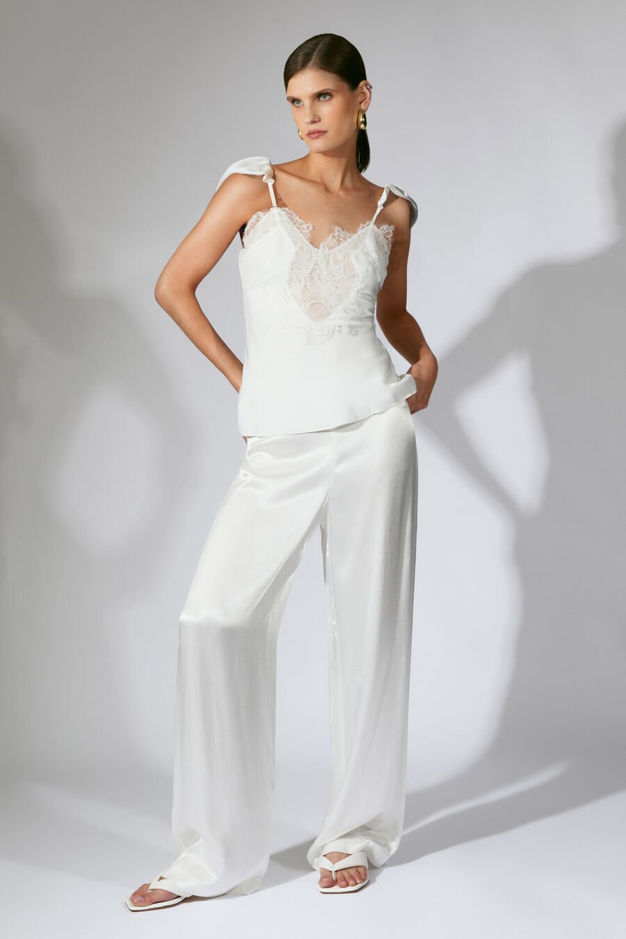 Devin Mid Rise Satin Pant