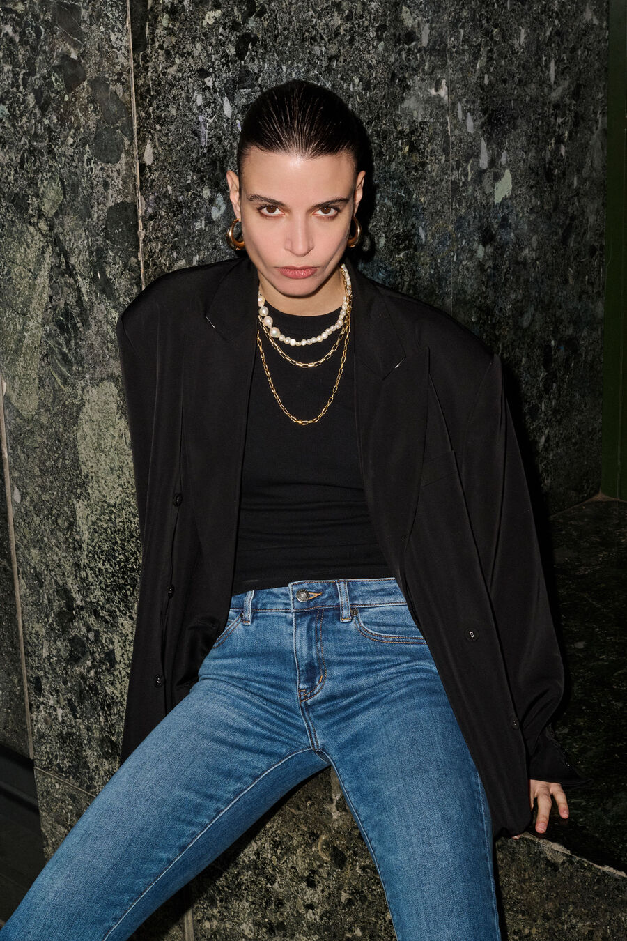 KNOX SKINNY CROPPED JEANS in colour VINTAGE
