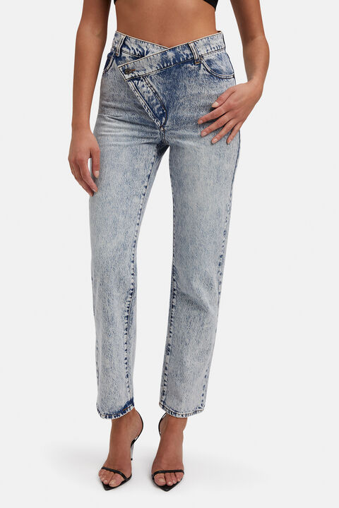 REMI CROSSOVER JEAN in colour MELLOW GREEN
