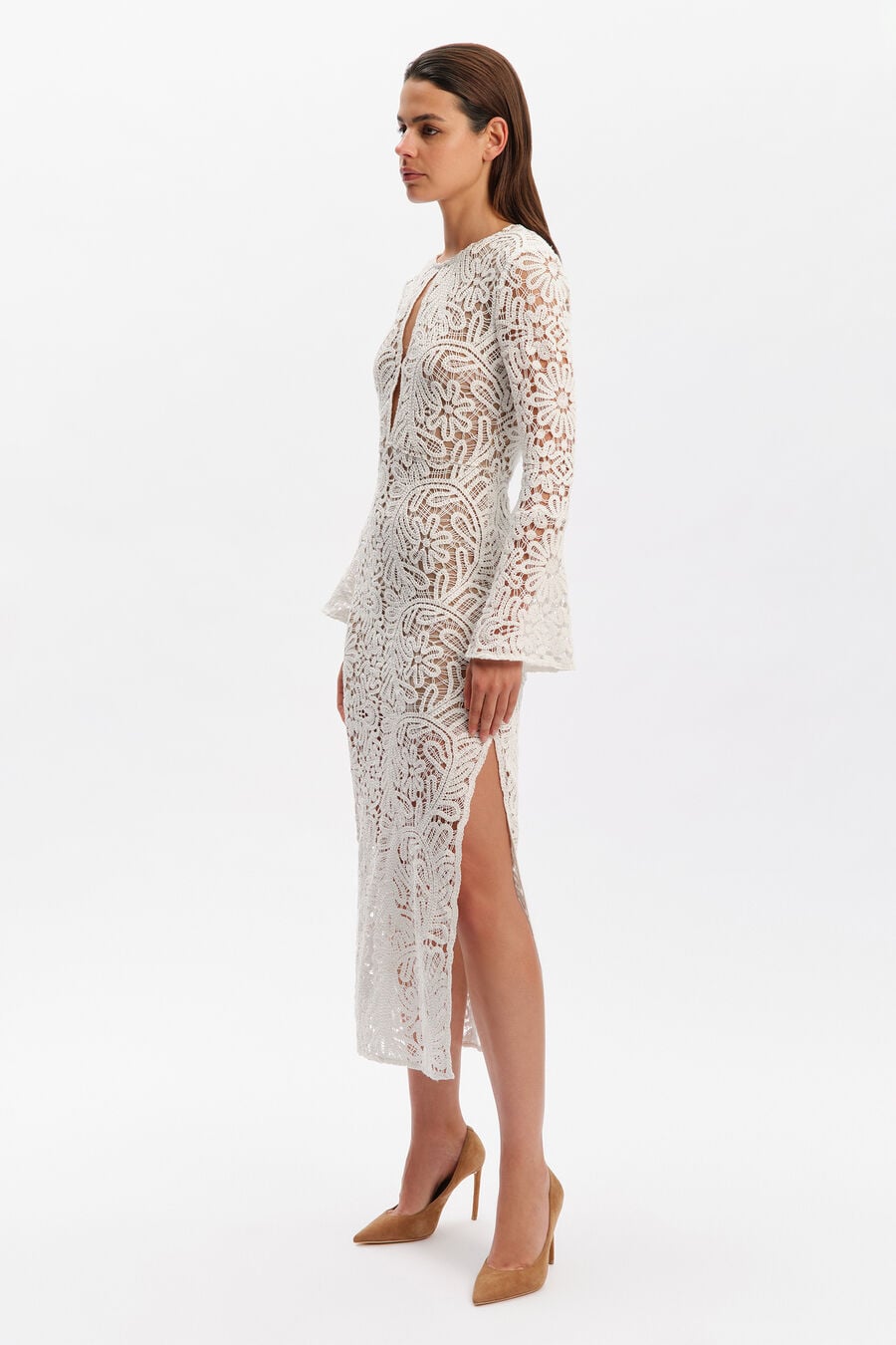 Carlina Crochet Midi Dress