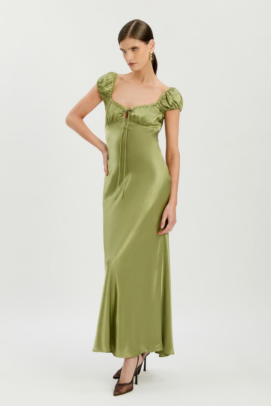 Stasia Satin Maxi Slip Dress